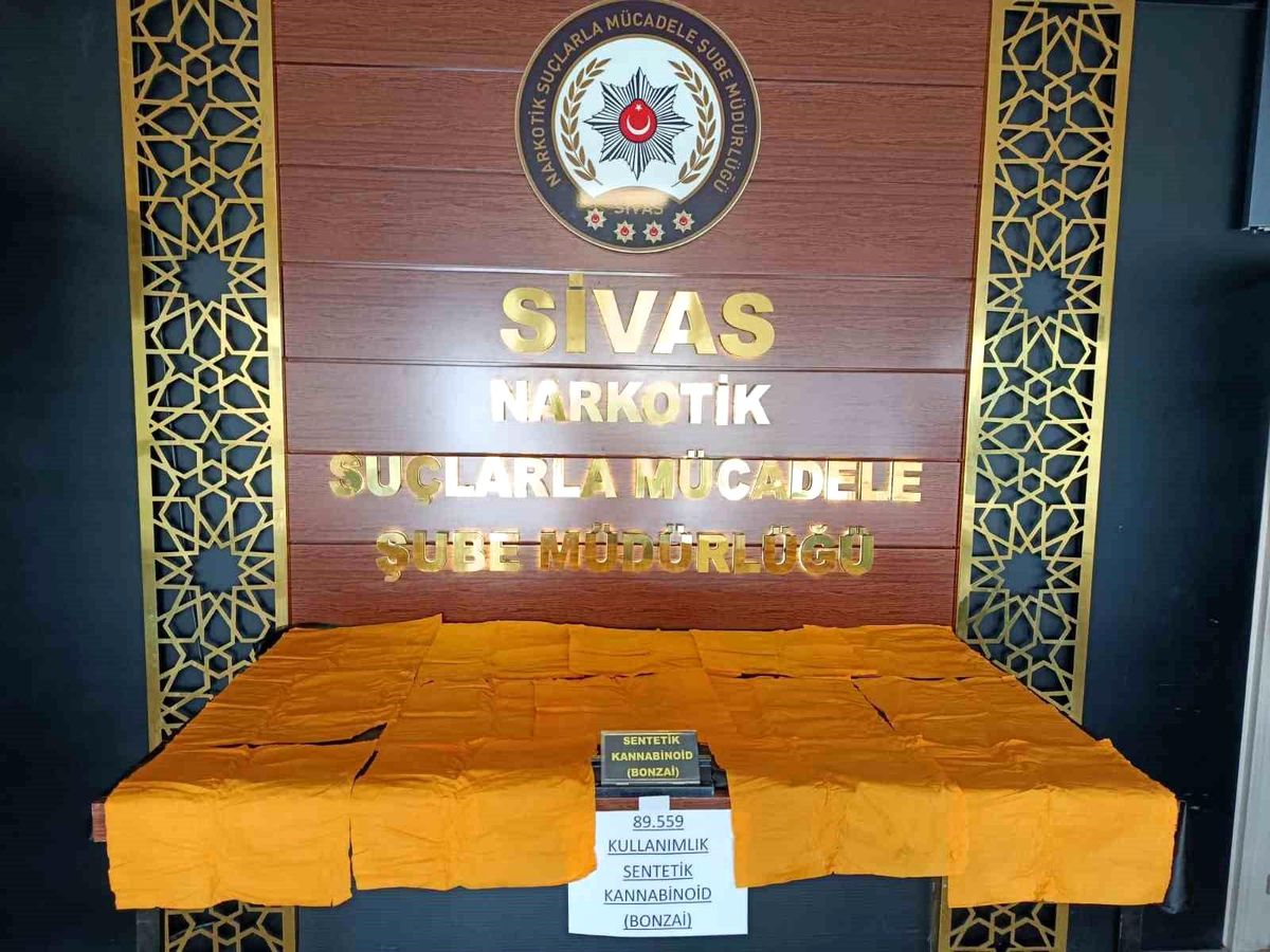 Sivas'ta 89 bin 559 adet kâğıda emdirilmiş uyuşturucu madde ele geçirildi