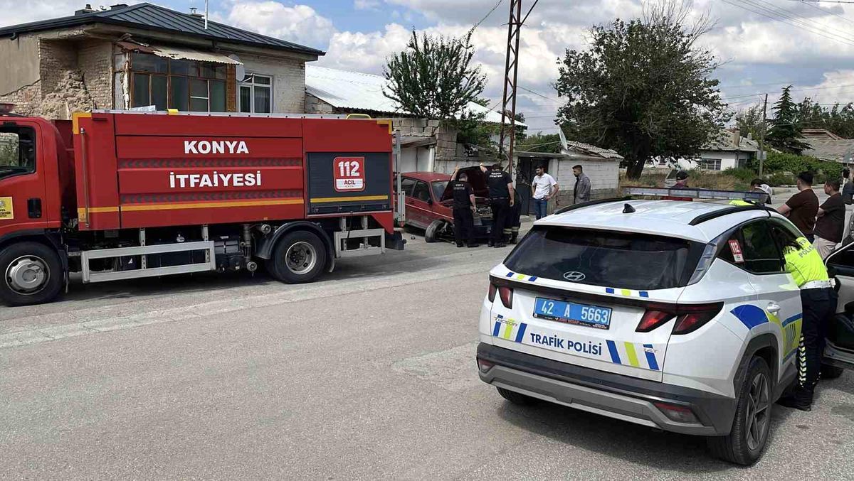Uygulama noktasında geri geri kaçmaya çalışırken duvara çarptı