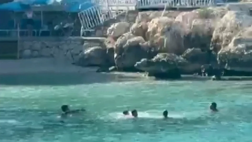 Mersin'de denizin ortasında meydan kavgası kamerada | MERSİN YEREL HABERLERİ