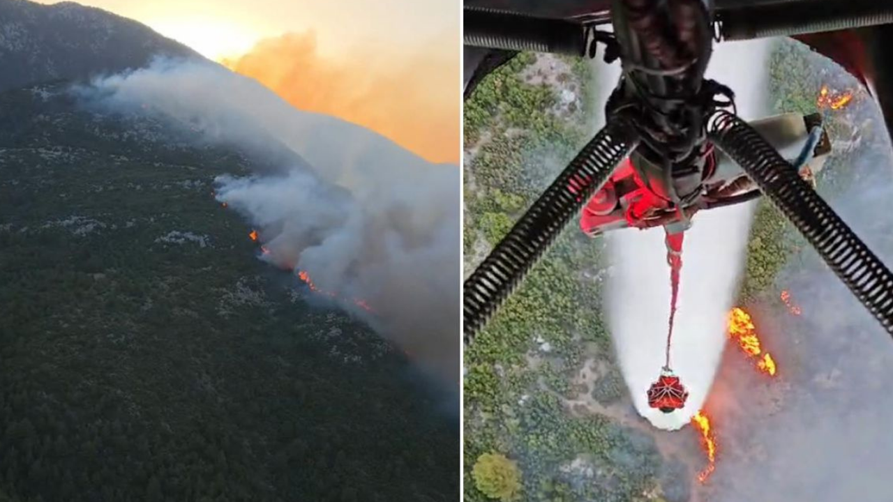 Antalya'da orman yangını başladı! Ekipler havadan ve karadan müdahale ediyor