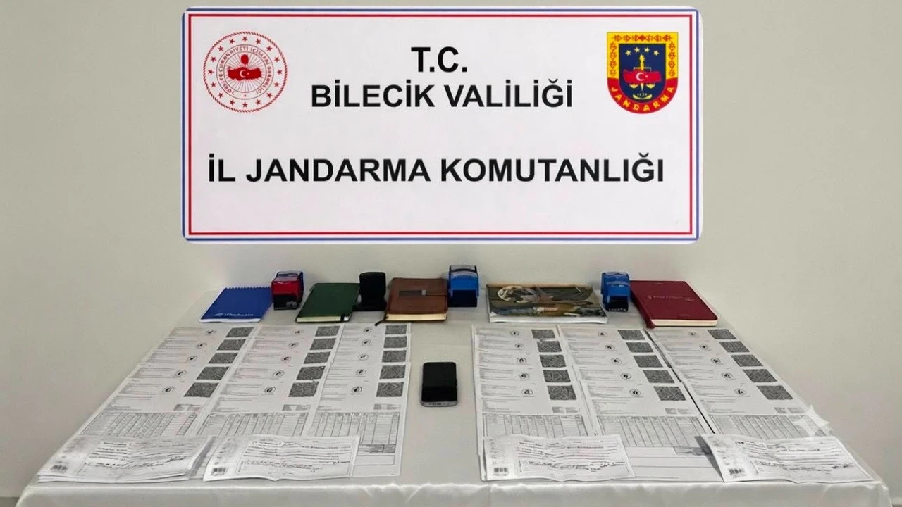 Bilecik'te jandarmadan sahte fatura operasyonu: 2 gözaltı