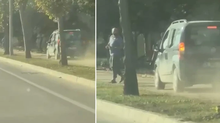 Bursa'da aracıyla kaldırımda ilerleyip, yayalardan yol istedi
