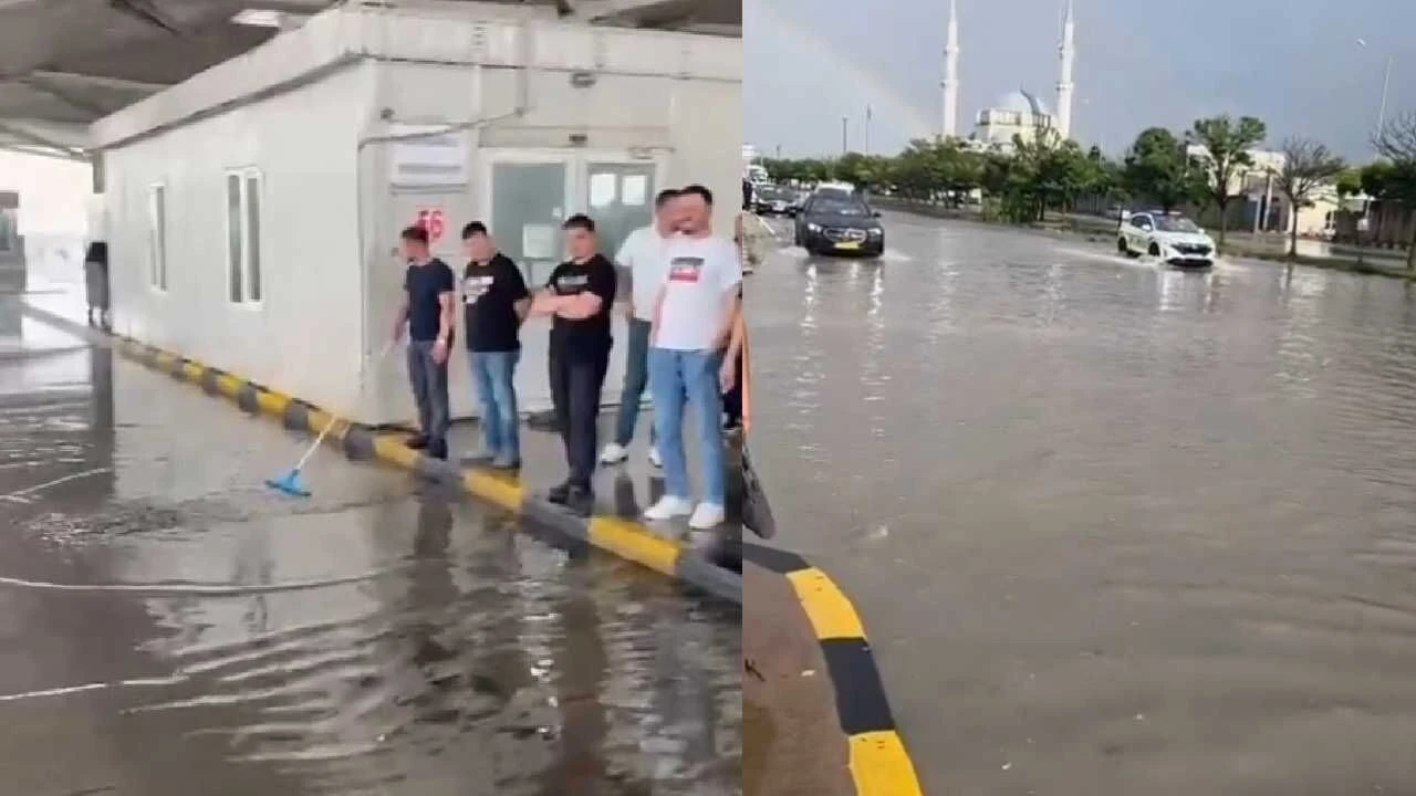 Edirne'de şiddetli yağış: Yollar göle döndü, tarlalar zarar gördü