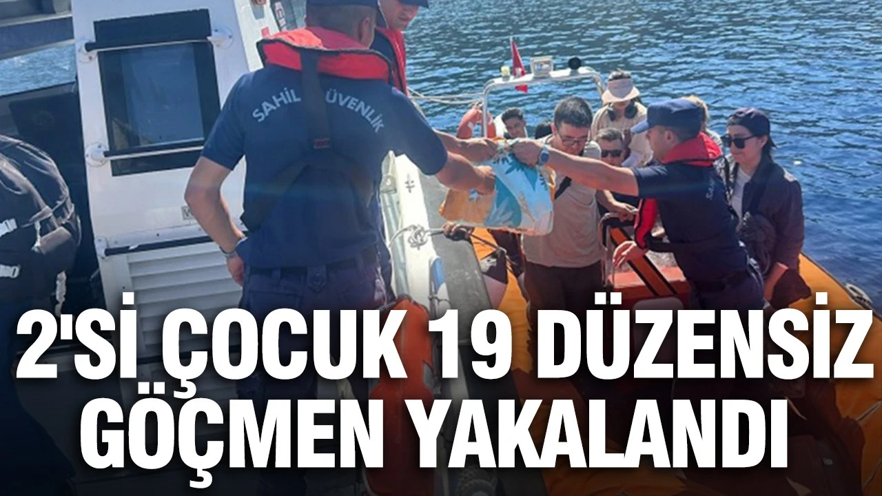 Muğla'da 2'si çocuk 19 düzensiz göçmen yakalandı