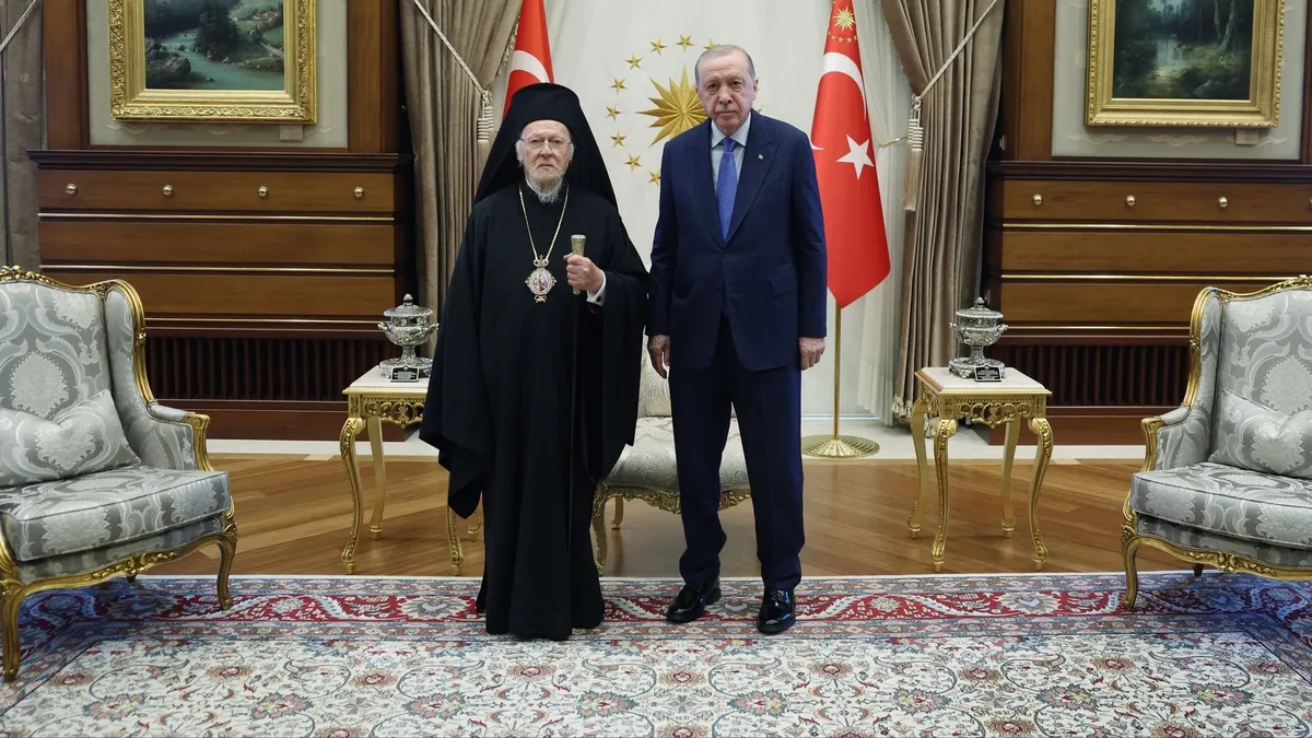 Başkan Erdoğan Fener Rum Patriği Bartholomeos’u kabul etti
