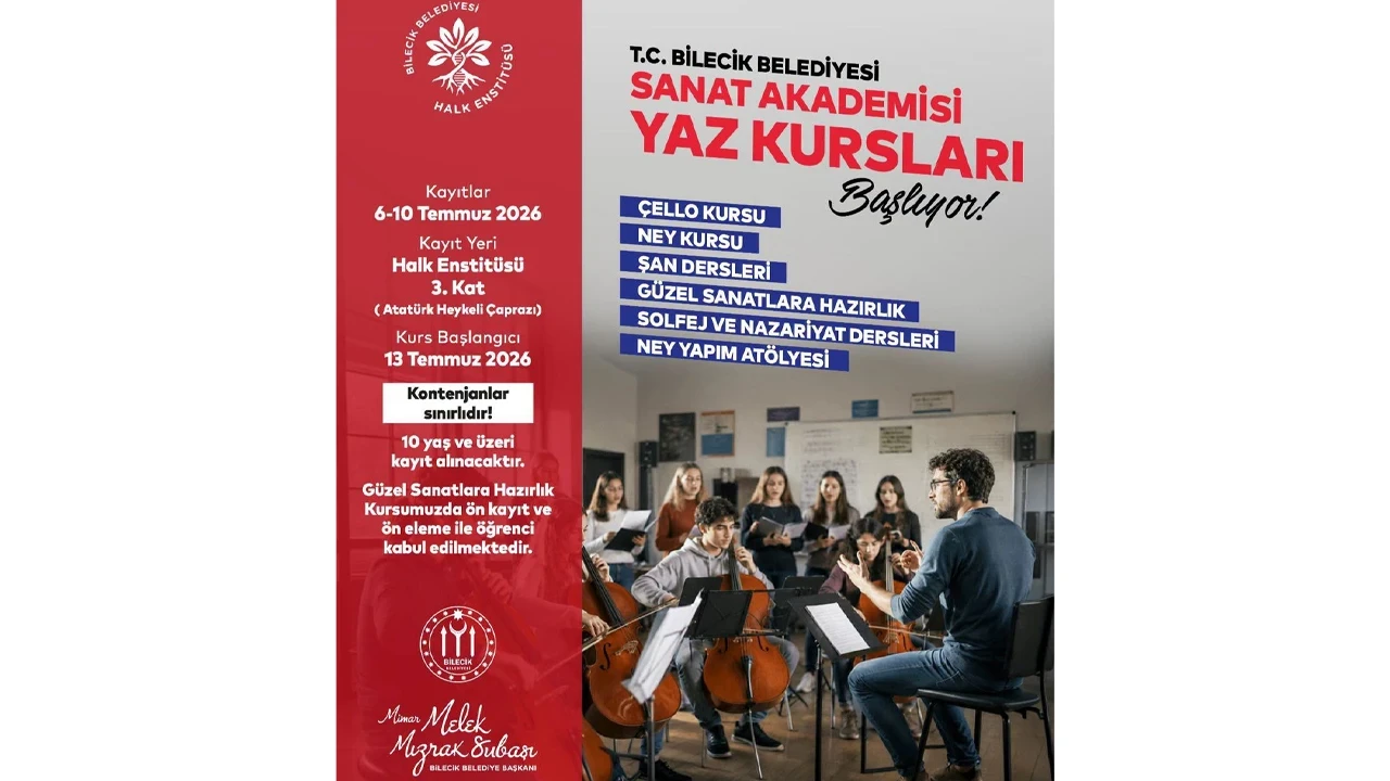 Bilecik Belediyesi Sanat Akademisi yaz kursları başlıyor