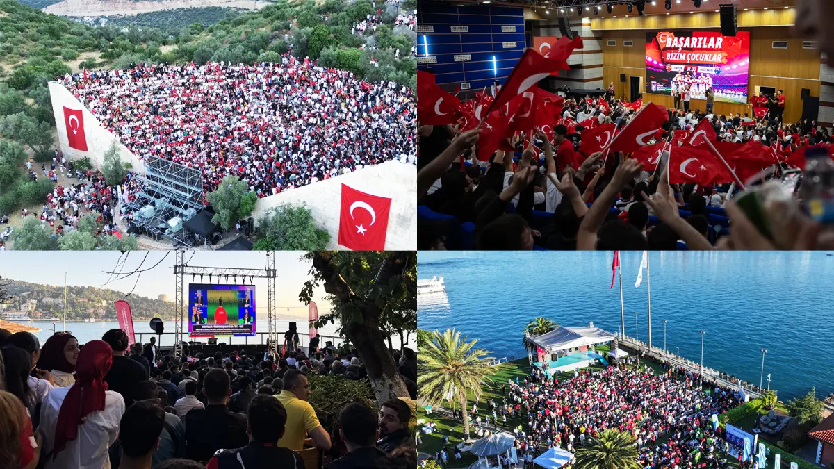 Tarihi mekanda milli maç heyecanı! Binlerce insan ekran başında