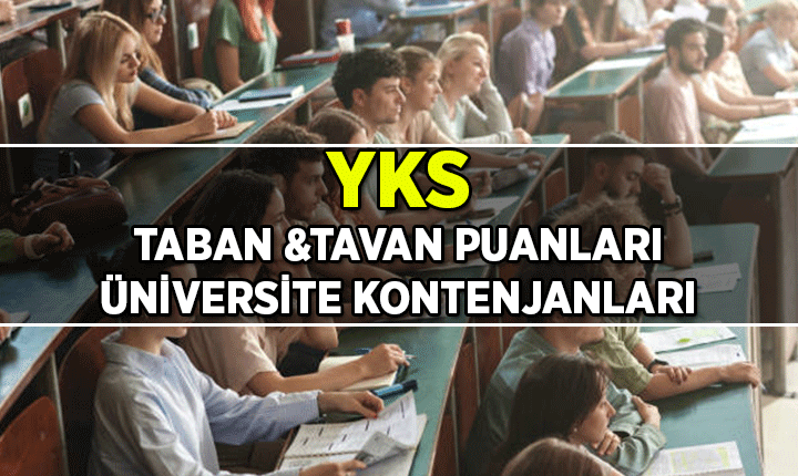 YKS'de 81 İlde Son Yerleşen Öğrencilerin Taban & Tavan Puanları, Sıralamaları: Sayısal, Sözel, Eşit Ağırlık, Yabancı Dil için üniversite bölümleri, puanları, kontenjanları kaç?