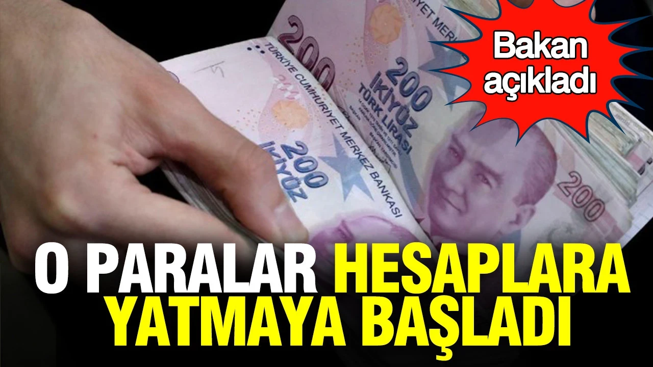 Bakan açıkladı: O ödemeler hesaplara yatmaya başladı