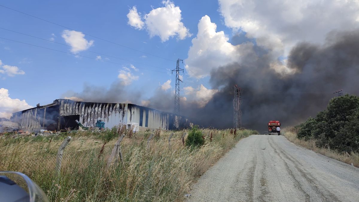 Edirne'de katı atık bertaraf tesisinde yangın