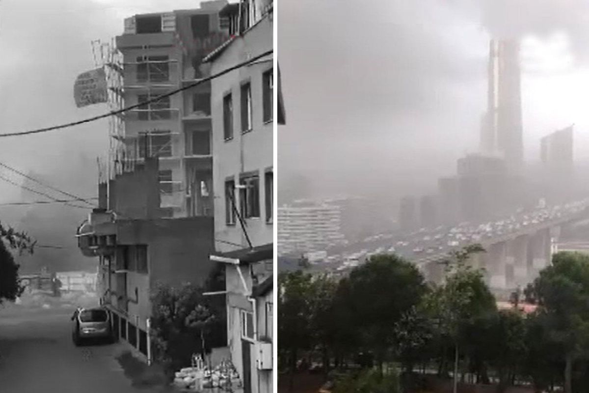 Hava aniden karardı, İstanbul'u fırtına esir aldı: Ağaçlar devrildi, çatılar uçtu
