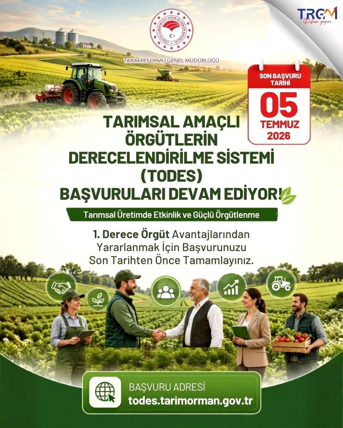 Aydın Tarım İl Müdürlüğü'nden TODES başvurusu uyarısı