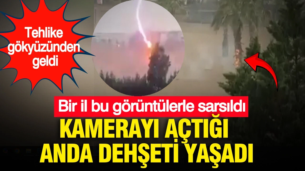 Tehlike gökyüzünden geldi: Bir il bu görüntülerle sarsıldı: Kamerayı açtığı anda dehşeti yaşadı