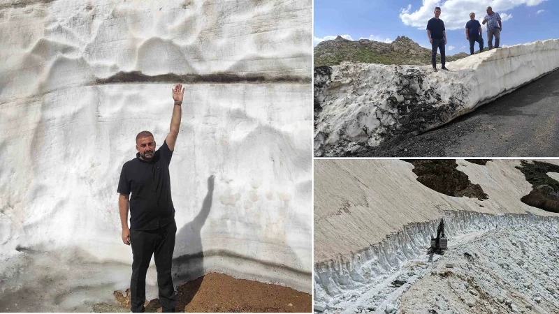 Yaz ortasında 4 metrelik kar: Bu görüntüler Türkiye'den