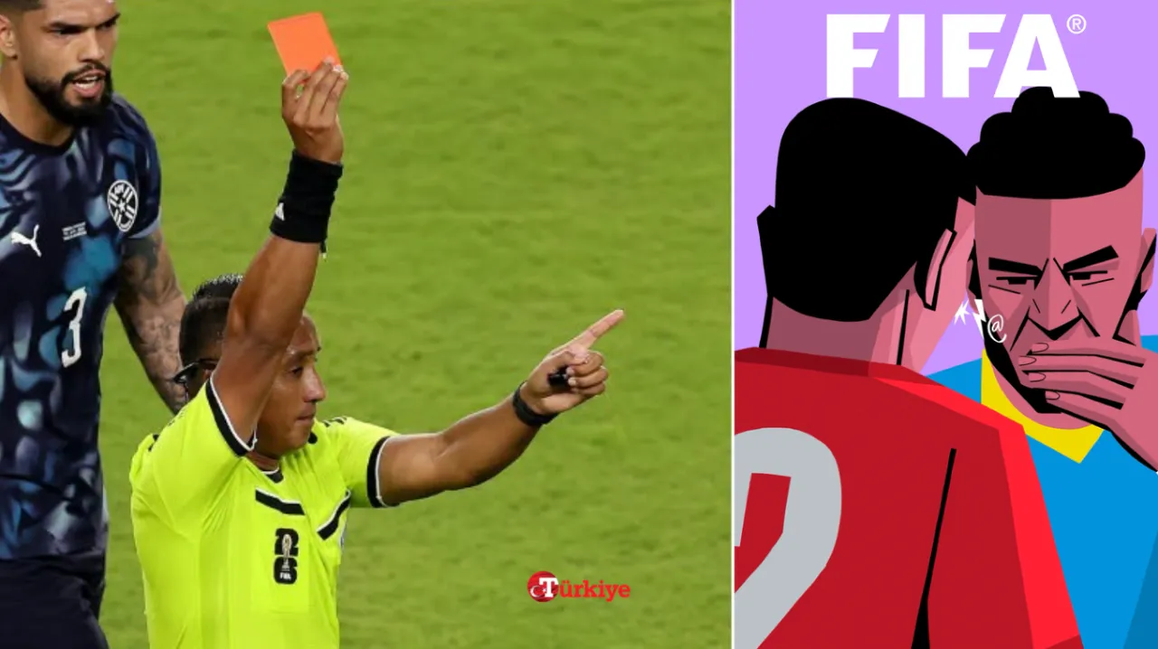 FIFA ağız kapatarak konuşma kuralına dair video yayınlandı! Türkiye-Paraguay maçında kırmızı kart verilmişti