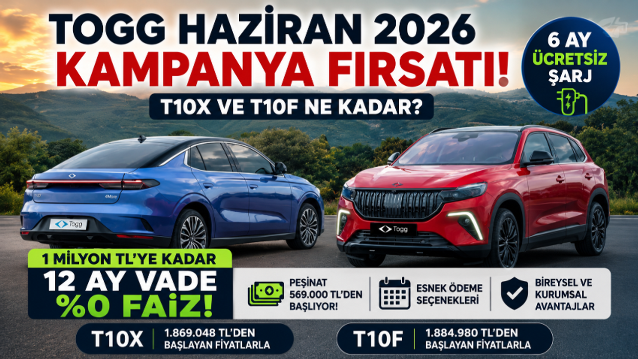 TOGG HAZİRAN KAMPANYASI 2026 || Togg sıfır faizli Haziran 2026 fiyat listesi: T10X ve T10F ne kadar?
