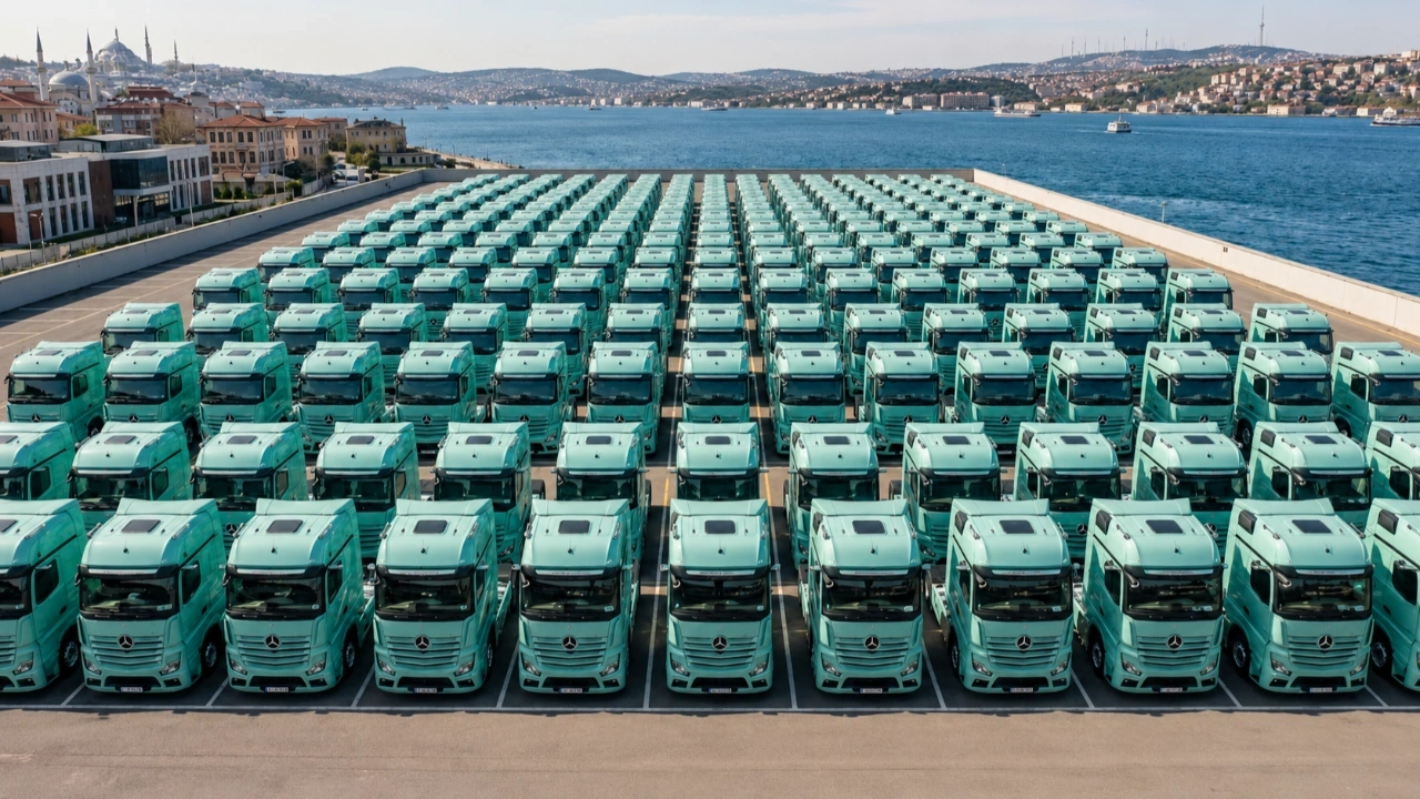 Türk beton devi 400 sıfır kamyon satın aldı: Hepsini sıraya dizdi