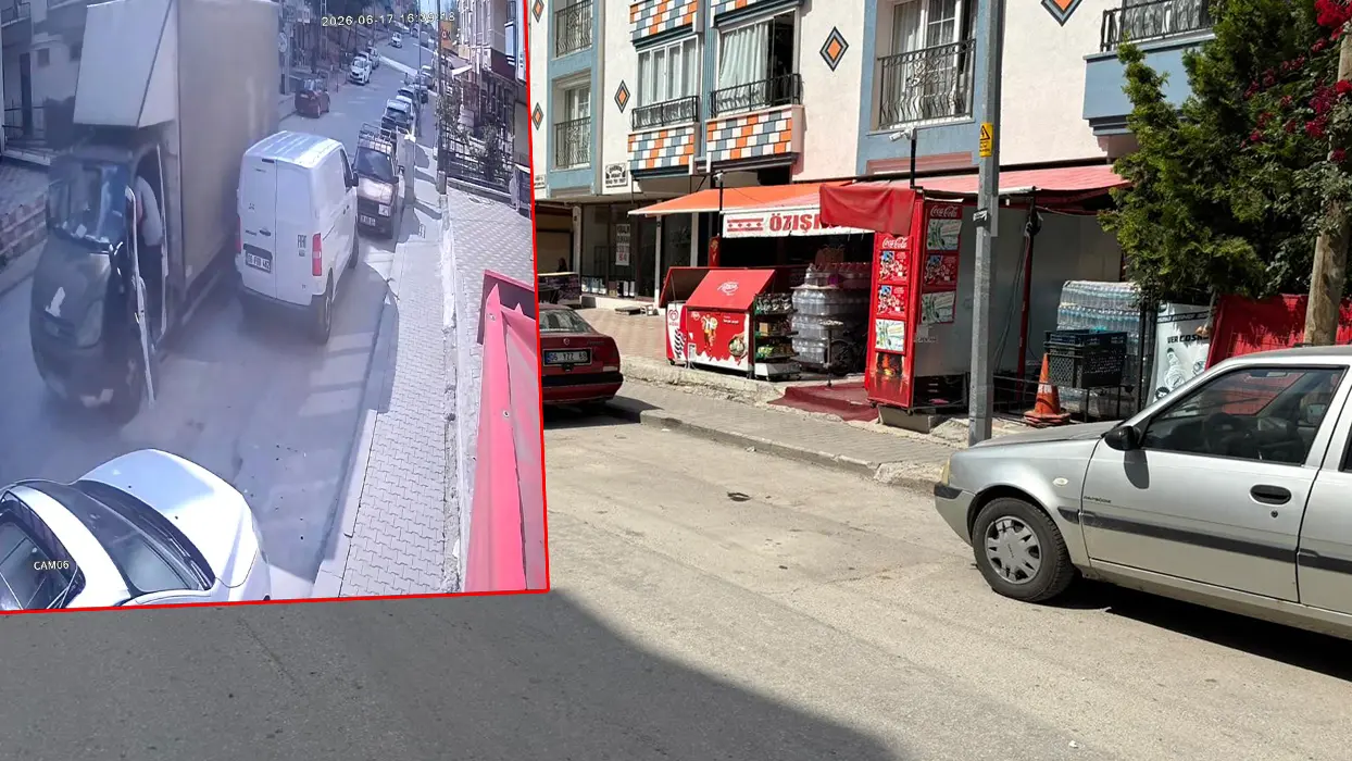 Fırıncının dikkati faciayı önledi: Kontrolden çıkan kamyoneti böyle durdurdu