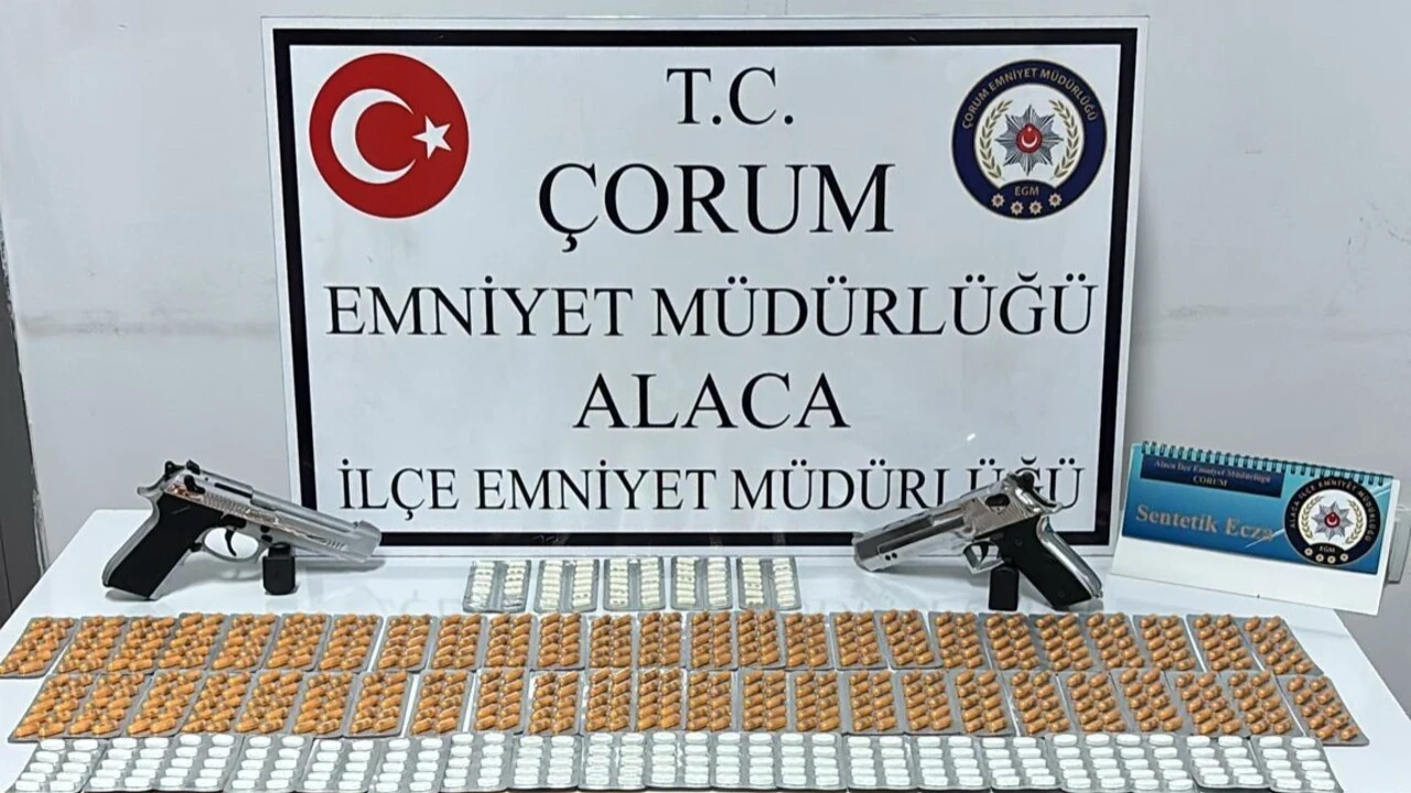 Çorum'da uyuşturucu operasyonu: 756 sentetik ecza hapı ele geçirildi