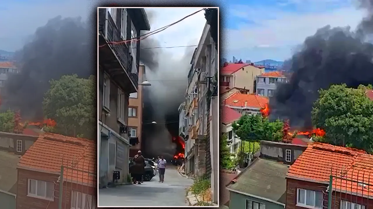 Fatih’te tamirhanede yangın paniği! Atölye küle döndü