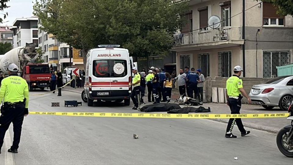 Beton mikserinin çarptığı bisikletli öldü!