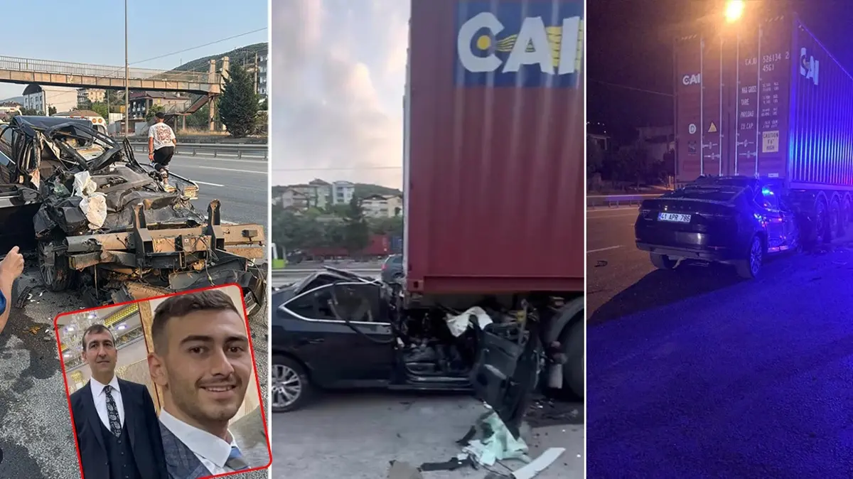 Otomobil tıra ok gibi saplandı! Feci kazada baba ve oğlu can verdi