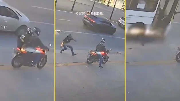 Brezilya'da dehşet anları: Motosikletten inerken dengesini kaybeden yolcu feci şekilde can verdi
