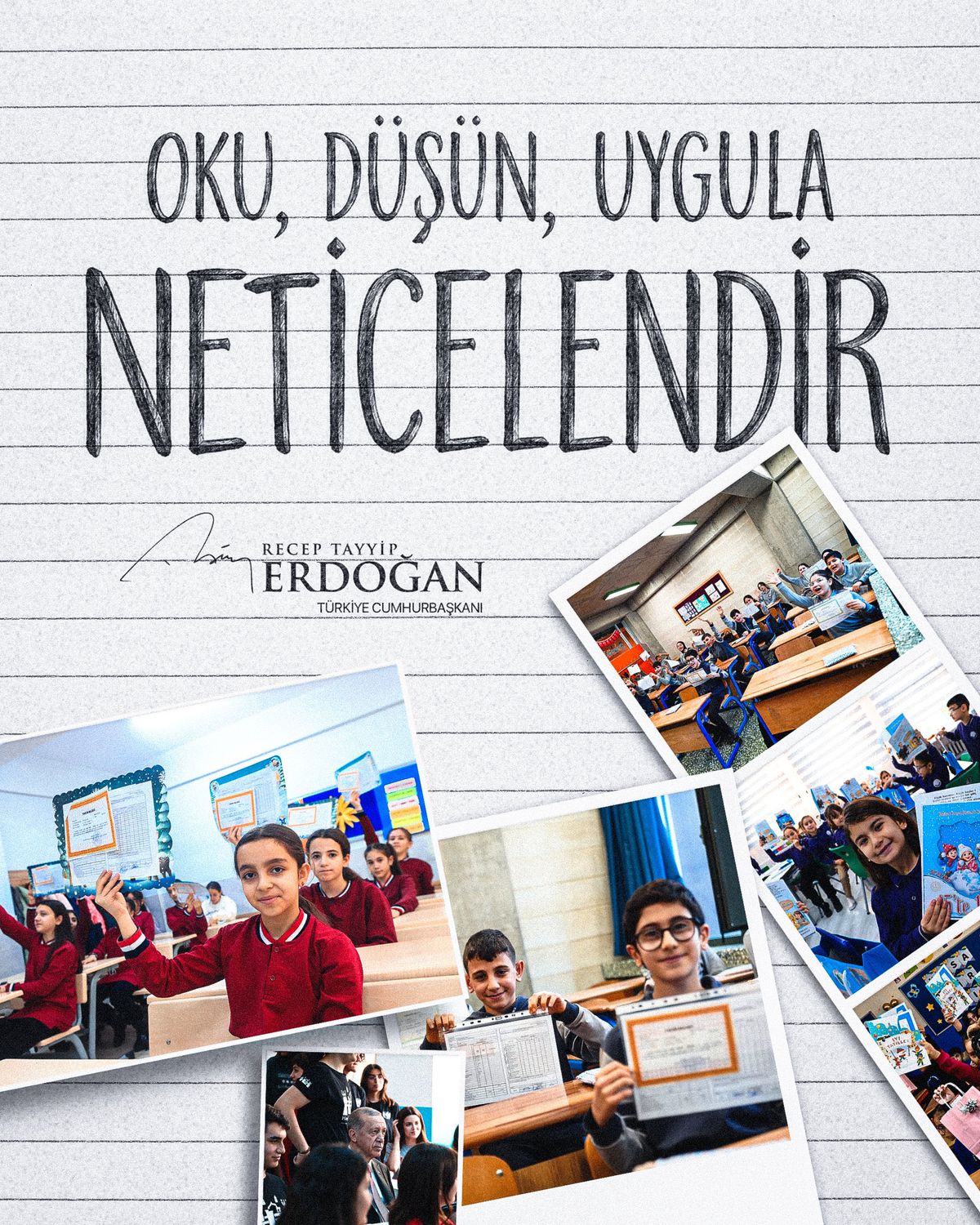 Cumhurbaşkanı Erdoğan'dan öğrencilere karne tebriği