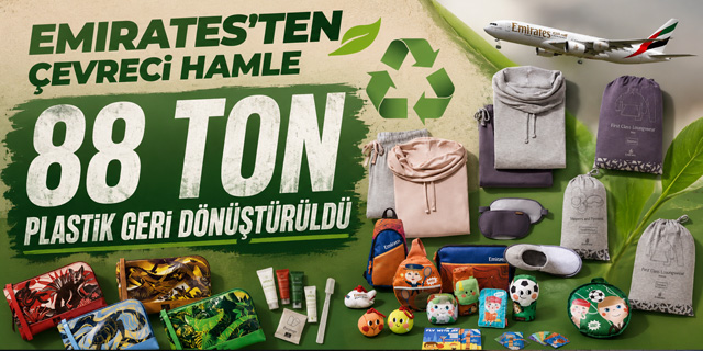 Emirates'ten Çevreci Hamle: 88 Ton Plastik Geri Dönüştürüldü