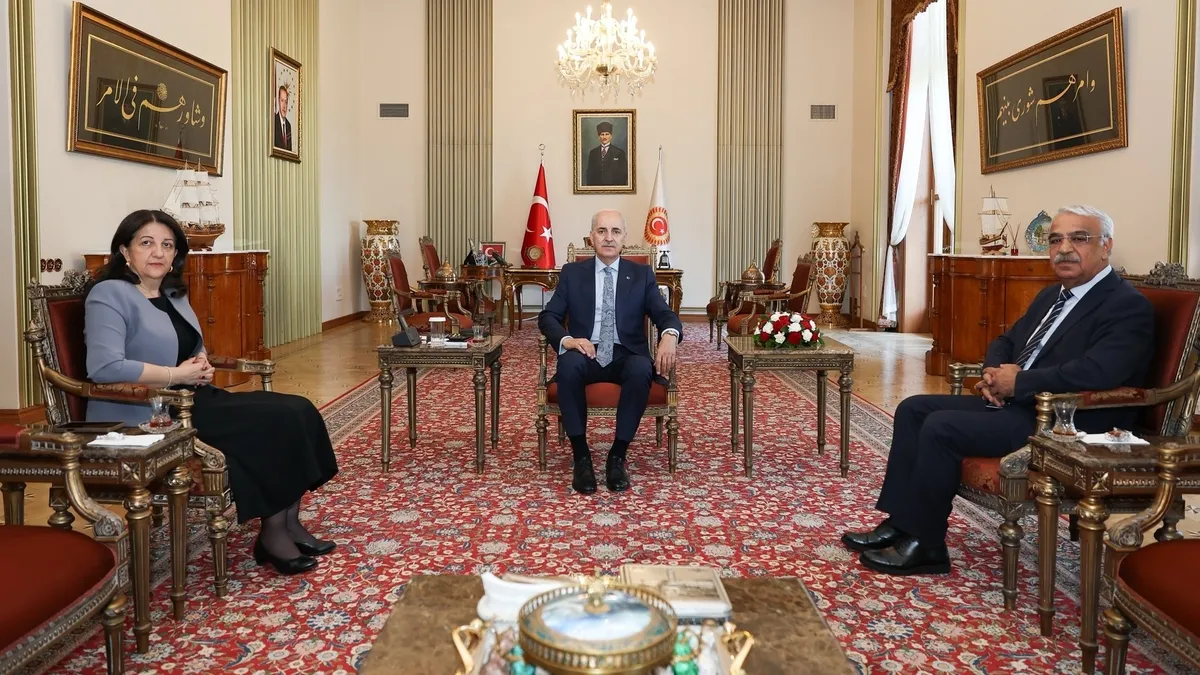 TBMM Başkanı Kurtulmuş DEM Parti İmralı heyetini kabul etti: Ana gündem Terörsüz Türkiye