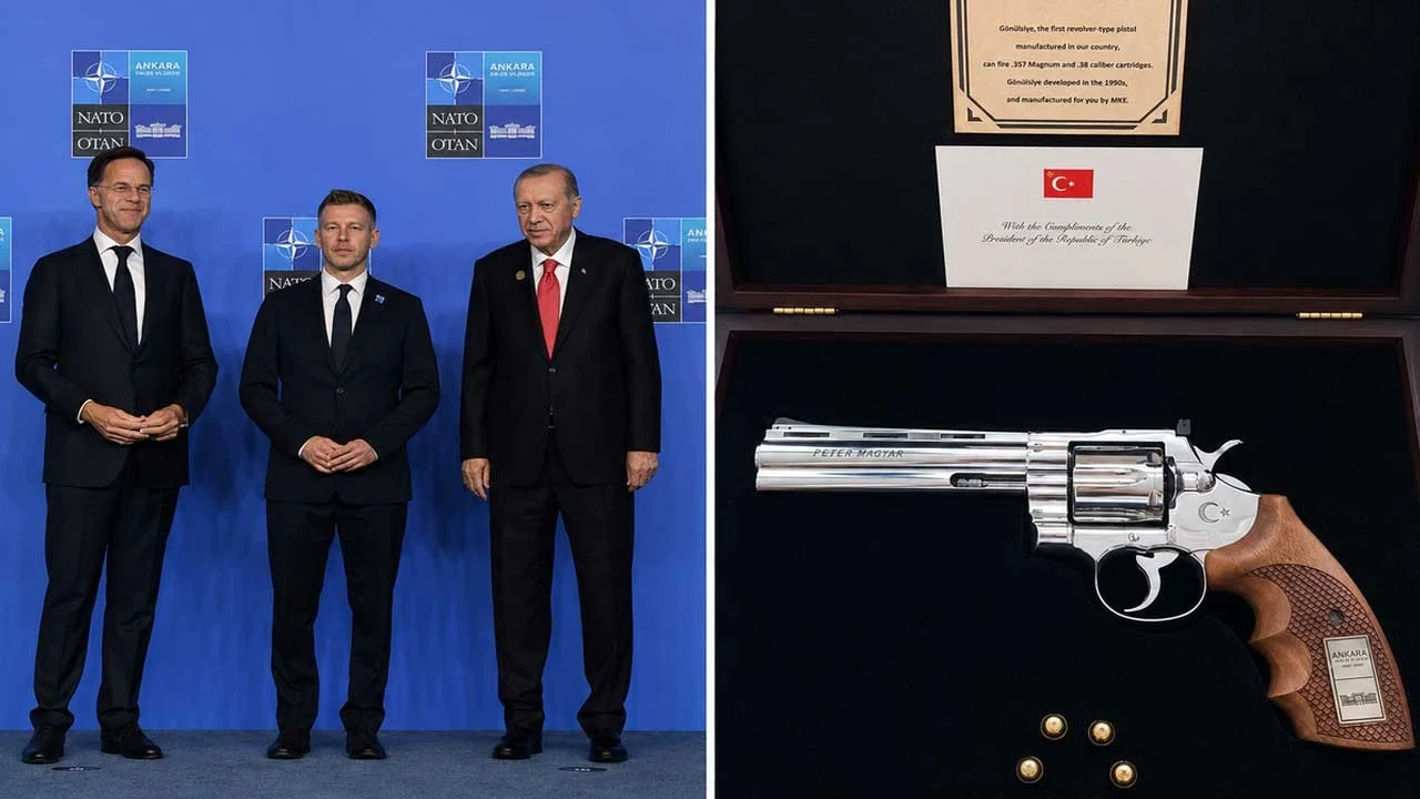 Hediye silaha mesajlı jest