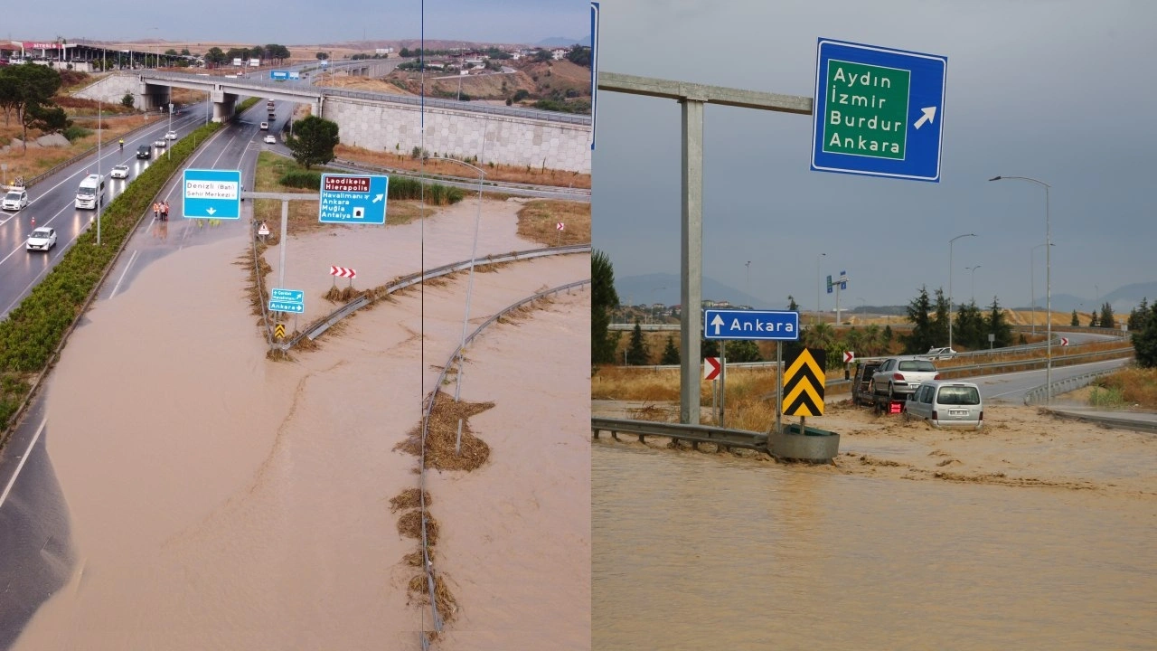 Manisa ve Denizli'yi sağanak vurdu! Hem yol kapandı hem tarım arazileri sular altında kaldı