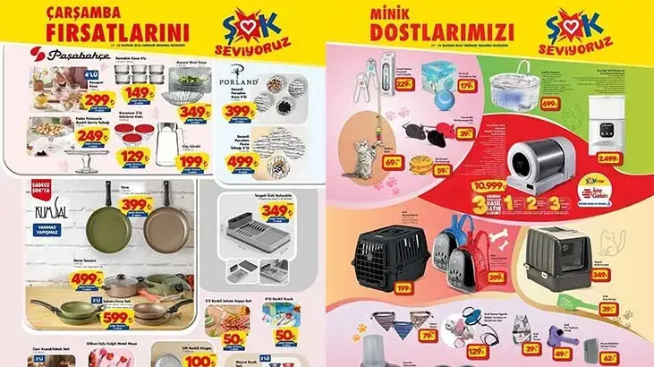 17-23 HAZİRAN ŞOK AKTÜEL KATALOĞU! ŞOK 17-23 Haziran aktüel kataloğunda hangi ürünler satışa çıktı? Tezgah Üstü Bulaşıklık, Tava, Aşure Malzemeleri, Desenli Porselen Pasta Tabağı...