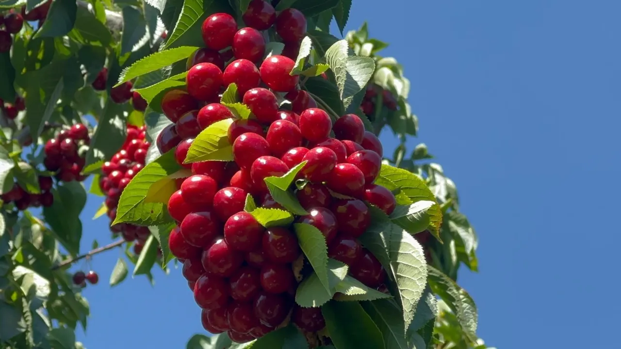 Geçen yıl donun vurduğu ilde bu yıl bolluk var! Ağaçlar kirazları taşıyamıyor