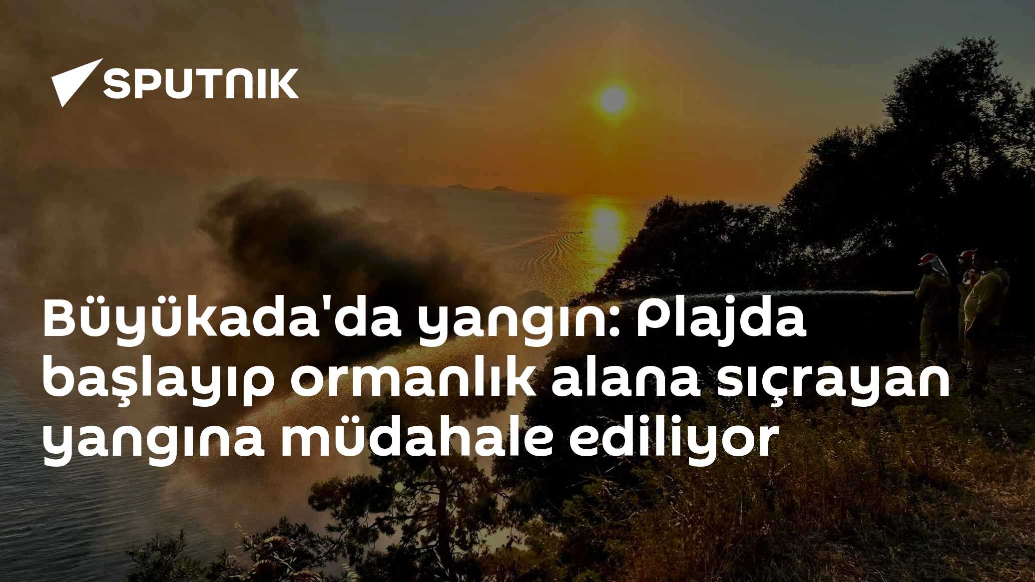 Büyükada'da yangın: Plajda başlayıp ormanlık alana sıçrayan yangına müdahale ediliyor