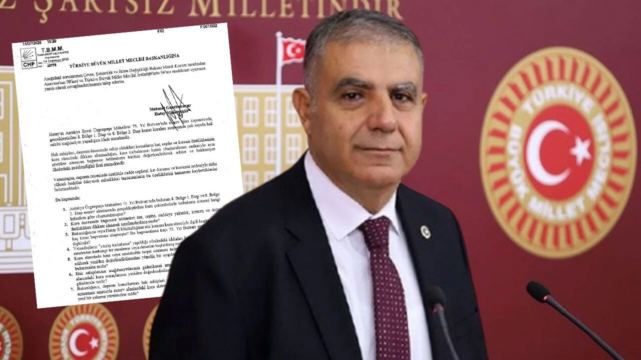 CHP'li vekilden deprem konutlarının kura çekimine soru önergesi