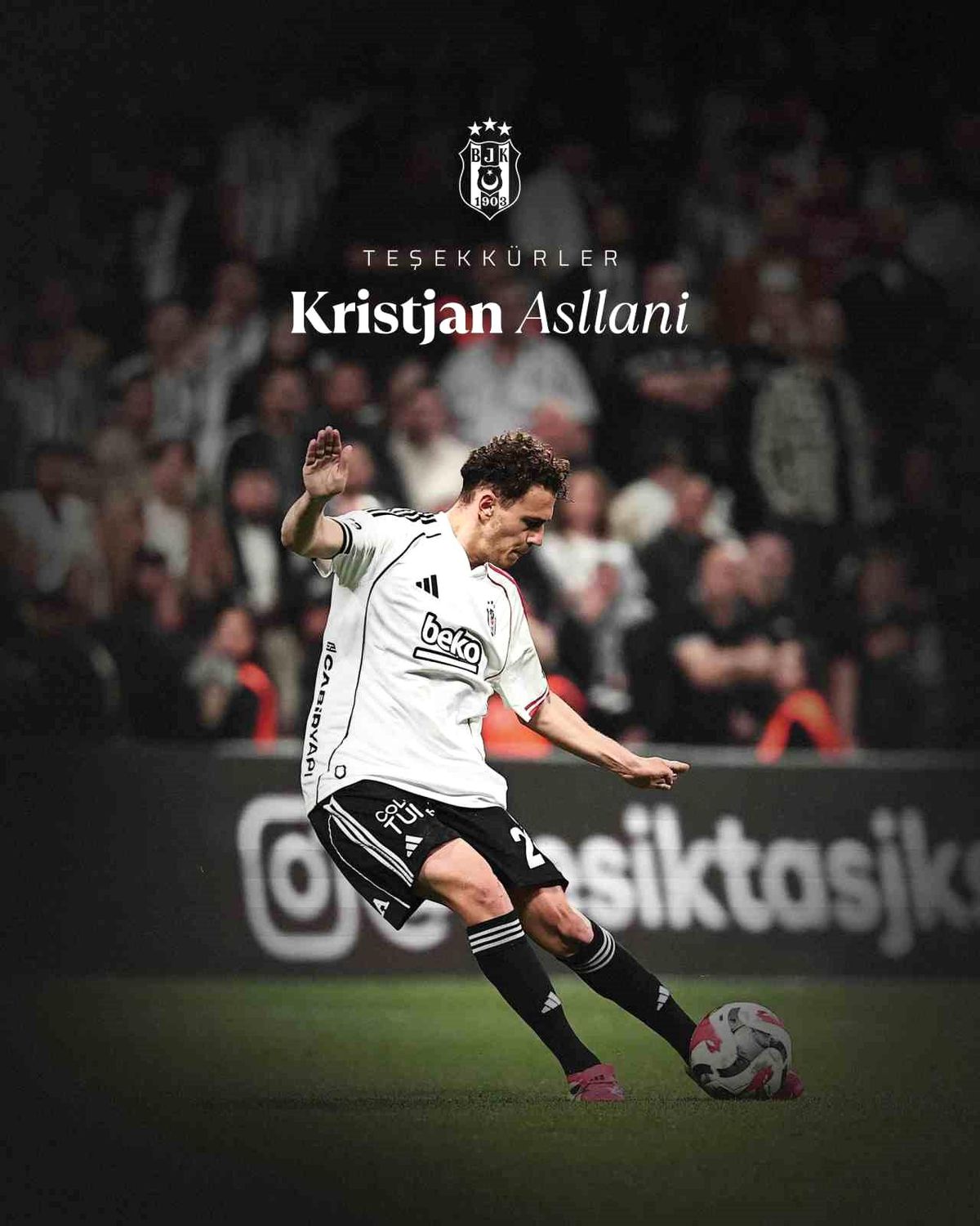 Beşiktaş, Kristjan Asllani veda etti