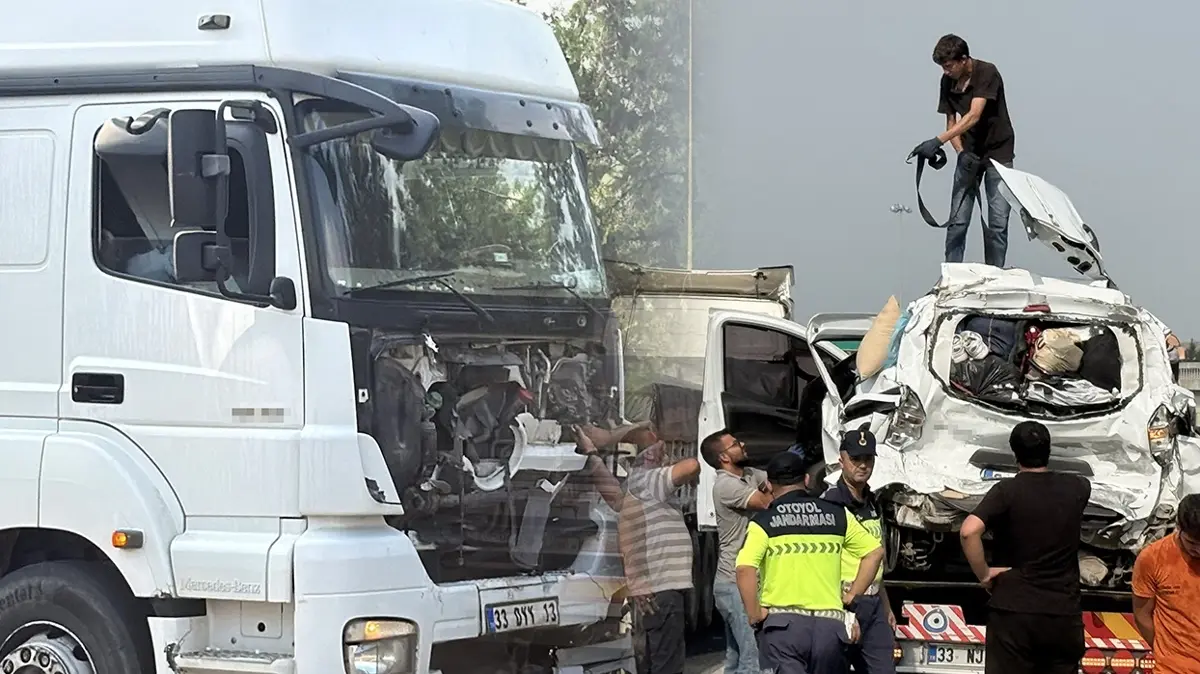 Mersin'de feci kaza! Tır otomobile çaptı: 2 ölü, 2 yaralı