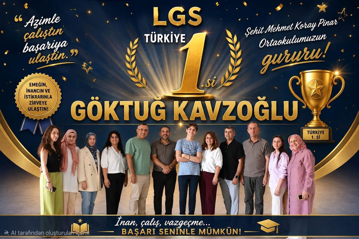 Bursa'da LGS Gururu: Göktuğ Kavzoğlu Tüm Soruları Doğru Yanıtlayarak Türkiye Birincisi Oldu