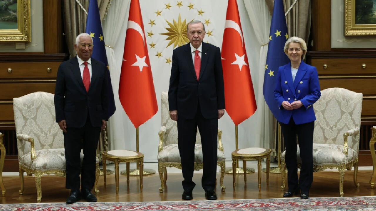 Cumhurbaşkanı Erdoğan, AB Komisyonu Başkanı Leyen ve AB Konseyi Başkanı Costa'yı kabul etti