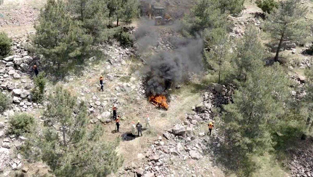 Kilis'te orman yangını müdahale tatbikatı yapıldı