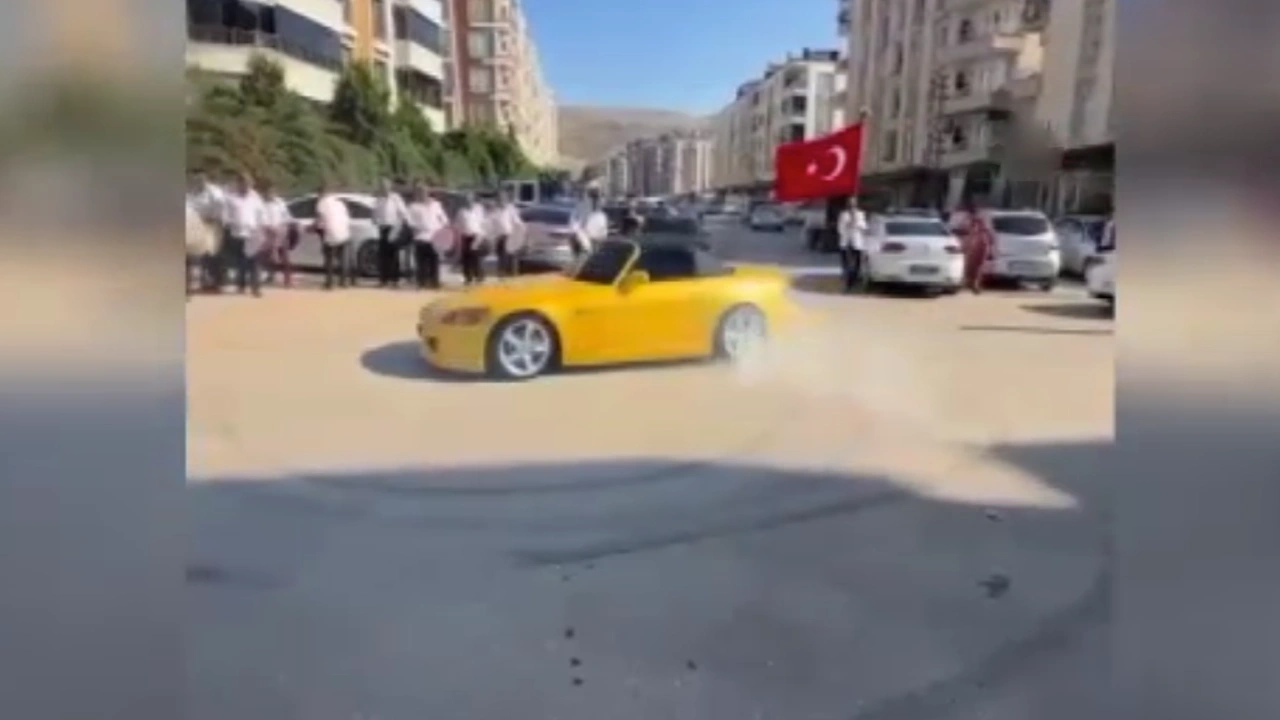Drift yapan sürücüye ibretlik ceza