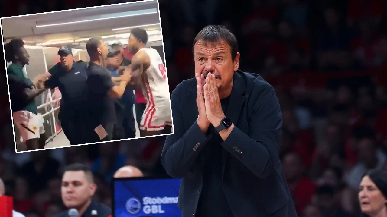 Ergin Ataman'ın öfkeden deliye döndüğü kavga görüntüleri ortaya çıktı
