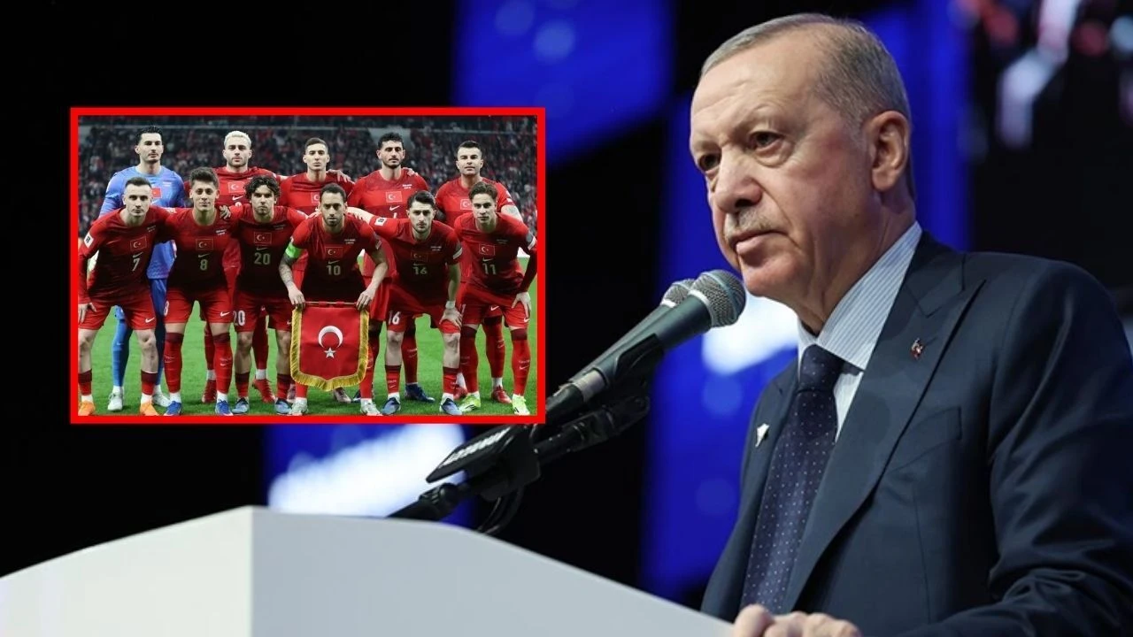Cumhurbaşkanı Erdoğan'dan A Milli Takım'a destek mesajı: Başlarını öne eğmesinler!