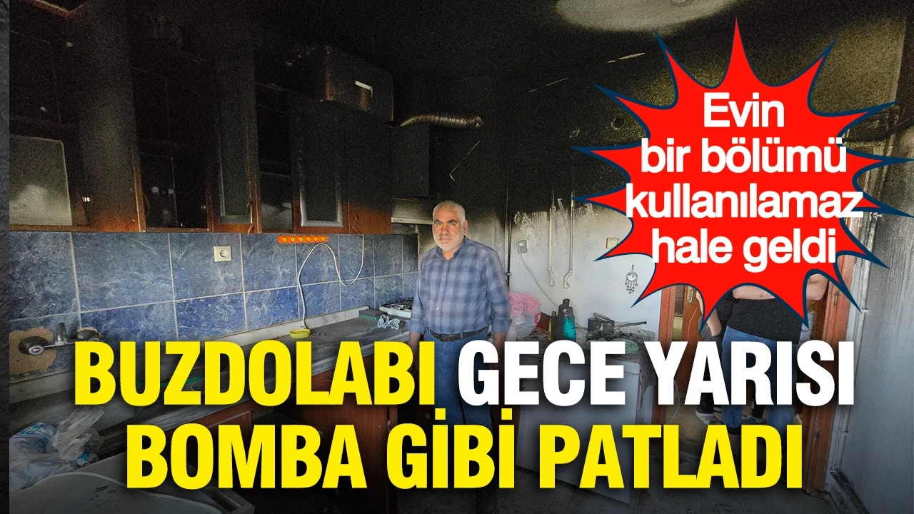 Buzdolabı gece yarısı bomba gibi patladı... Evin bir bölümü kullanılamaz hale geldi