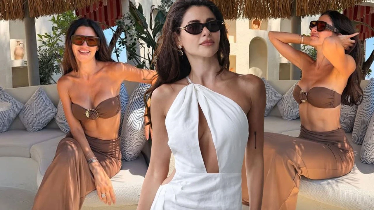 Daha 17'nin Şebnem'i Nesrin Cavadzade set arasını fırsata çevirdi! Cesur pozları sosyal medyayı salladı