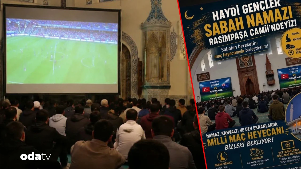 Günün polemiği: Camide milli maç yayını