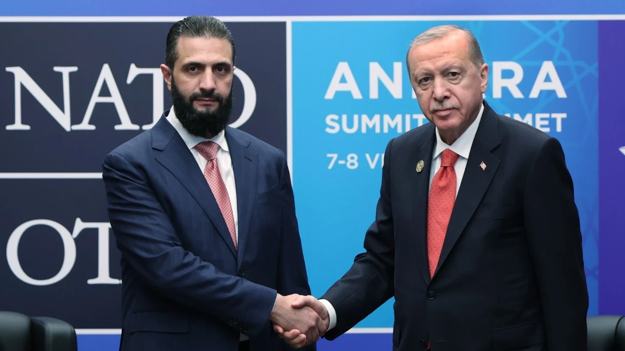 Cumhurbaşkanı Erdoğan, Şara ile görüştü