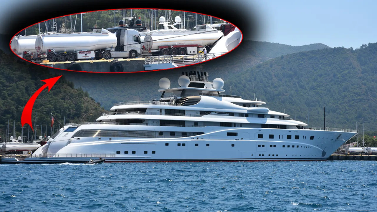 Süper yat "A+" Marmaris'e demir attı, tankerler kuyruk oldu: Sadece yakıtı 2 lüks daire parası!