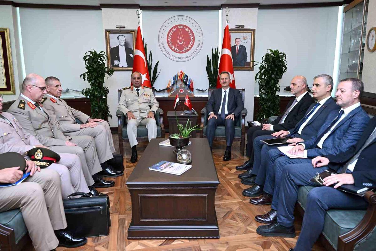 Savunma Sanayii Başkanı Görgün, mevkidaşı Zaher'i makamında ağırladı